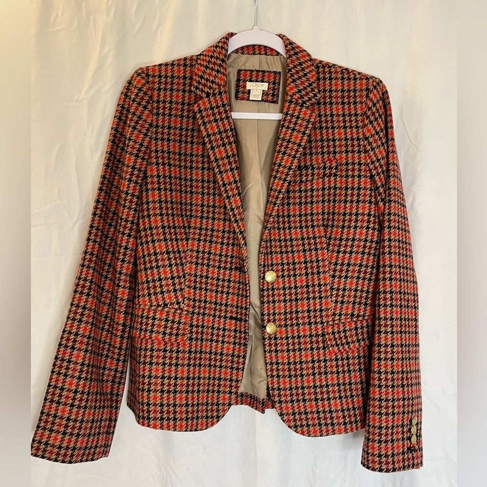 J. Crew Women’s Regent Houndstooth Print Blazer
